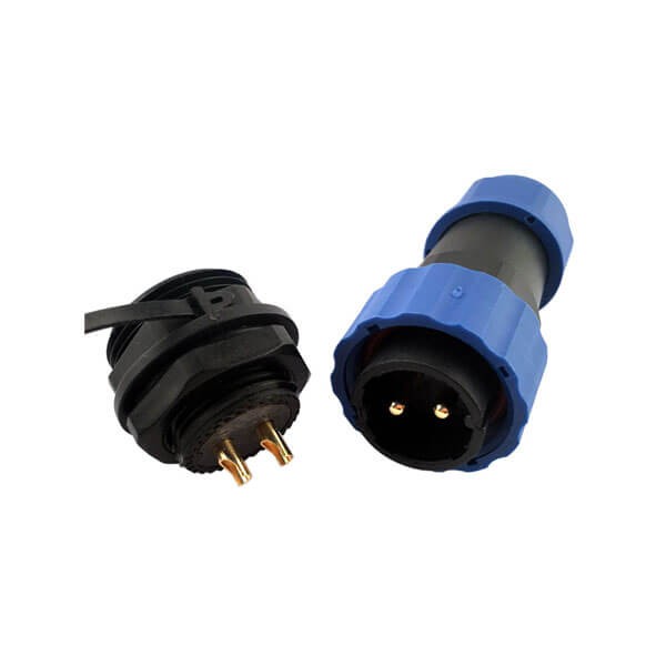 Elecbee SP29 Series Waterproof Aviation connector 2 Pin Straight Solder Type Male Plug and Female Rear-nut mount Socket one pair