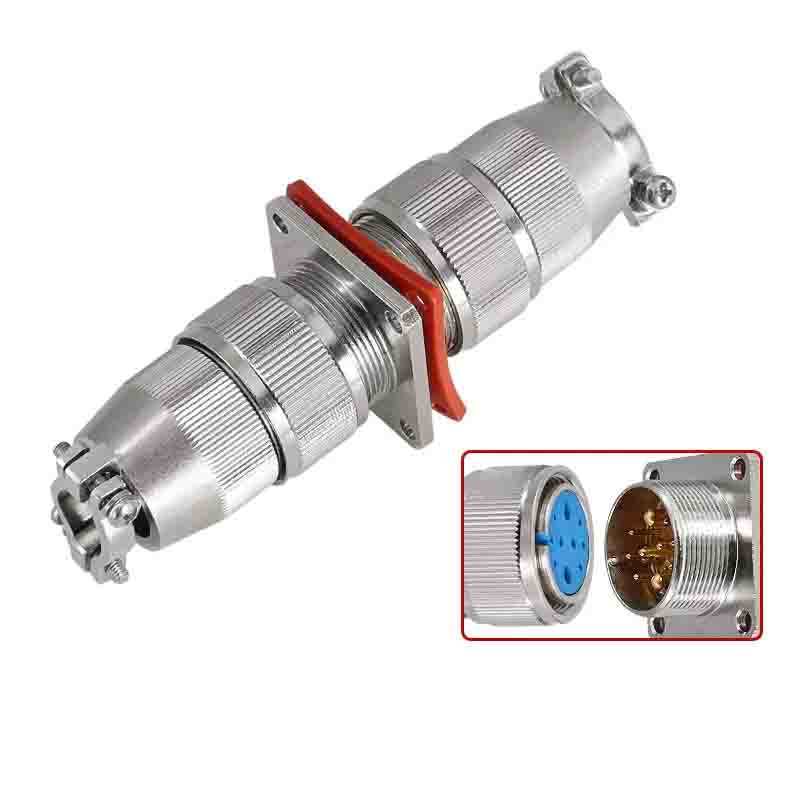 Elecbee Sealed Aviation Connector MX23 6 Core Docking Whole Set Glass Sealed Male and Female Plugs for Vacuum Connection