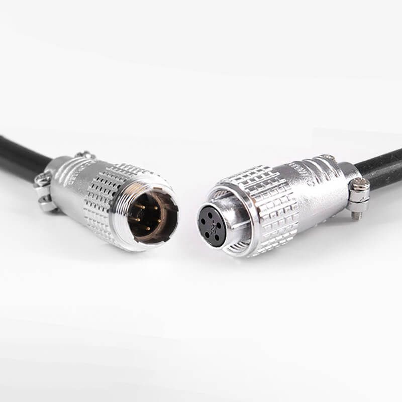 Elecbee TP20 5 Pin Male and Female Docking Cable Connector Straight Metal Circular Connector