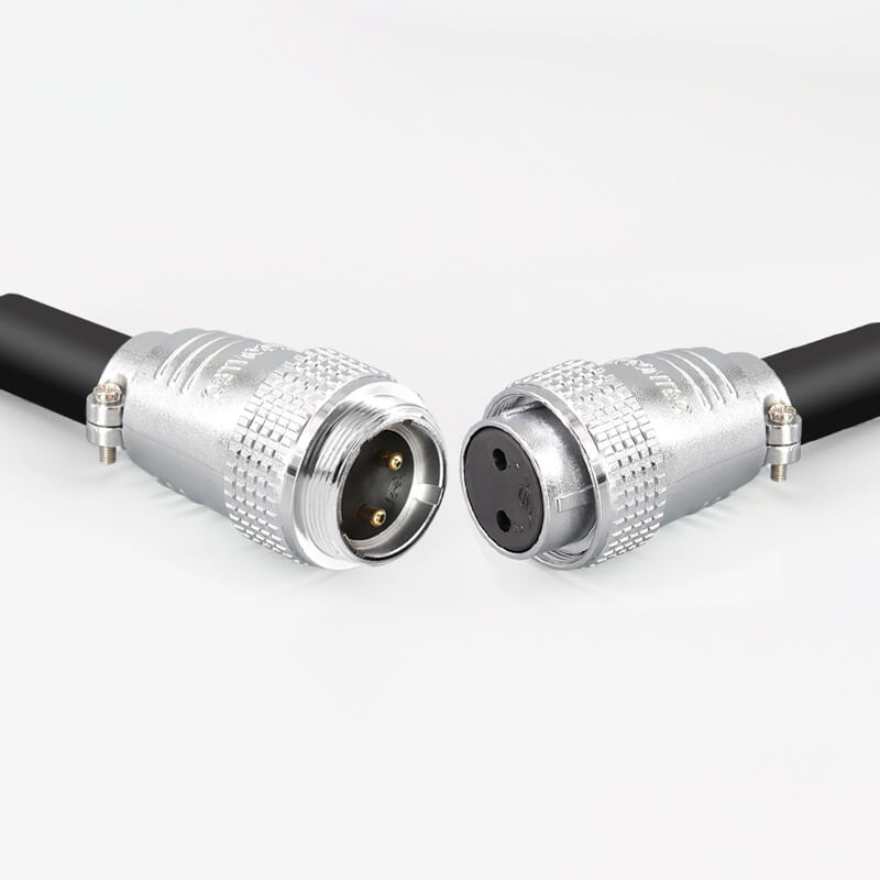 Elecbee TP28 2 Pin Male and Female Aviation Connectors Straight Metal Docking Cable Connector