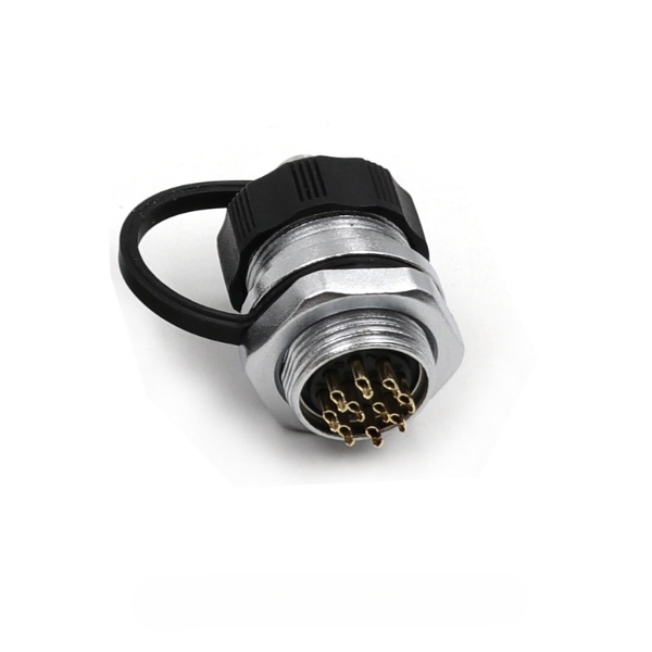 Elecbee Round Flange panel Socket Female Receptacle ZM 10pin WF16 Aviation Waterproof Connector
