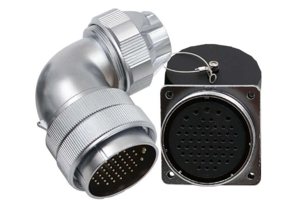 Elecbee WF55-53pin TU+Z Right Angle Waterproof Connector Male Plug and Female Socket Connector