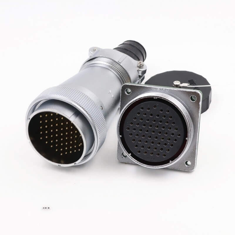 Elecbee WF55/61pin Aviation Straight Plug and Flange Socket TI+Z Male Plug and Female Receptacle