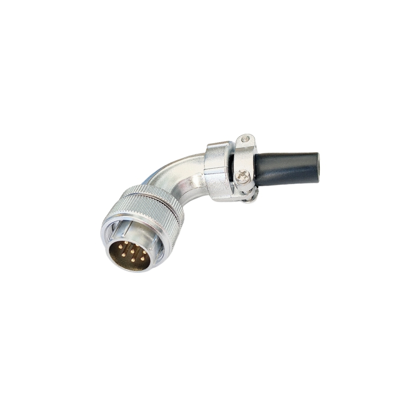 Elecbee Metal Aviation Connector WS Series Plug With clamping plates hose WS20J6TS Right Angled 6pin Male Plug WS20J6TS