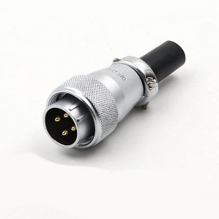WS20 4Pin Aviation Connector Male Plug Waterproof Metal Threaded Panel ...