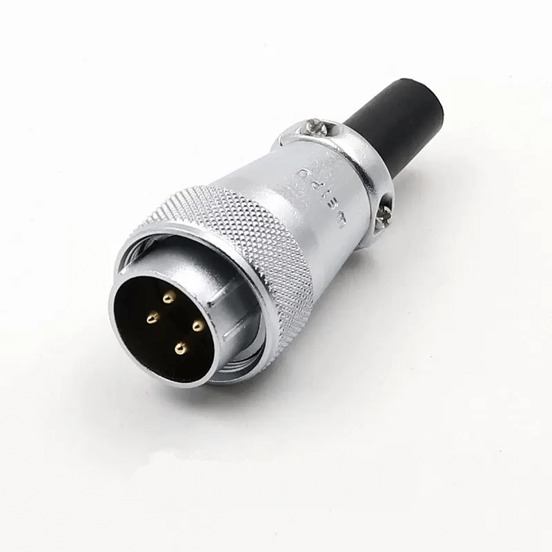 WS24 4Pin Aviation Connector Male Plug Waterproof Metal Threaded Panel ...