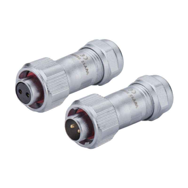 Elecbee Metal Aviation Connector WY Series Plug with metal clamping-nut  Straight 3pin Female Plug WY12K3TE