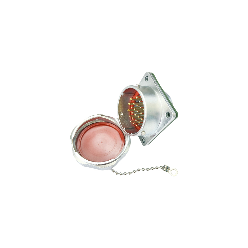 Elecbee Connettore per aviazione metallica WY Seriestrale con Flangia a 4 fori dritti 9pin Male WY20J9Z