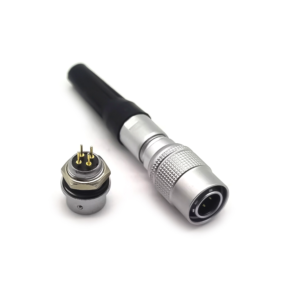 Elecbee Avation Connector Reverse Mount YC8 Series 4 Pin Pcb Mount Male Plug Female Socket Gold Plated Brass