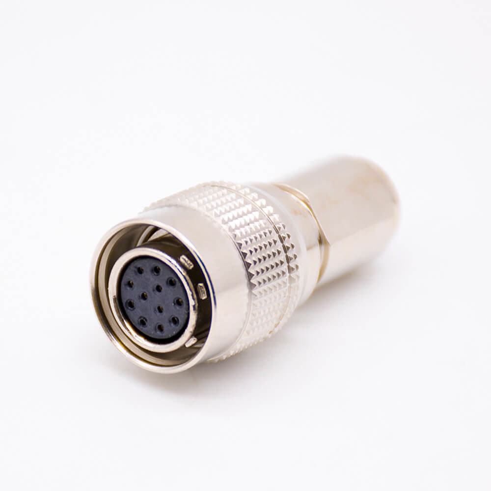 Elecbee HR10A Series 12 Pin Female Circluar Aviation Connector Cable Mount Plug Pull-Push Connector with 10mm Matal Shell