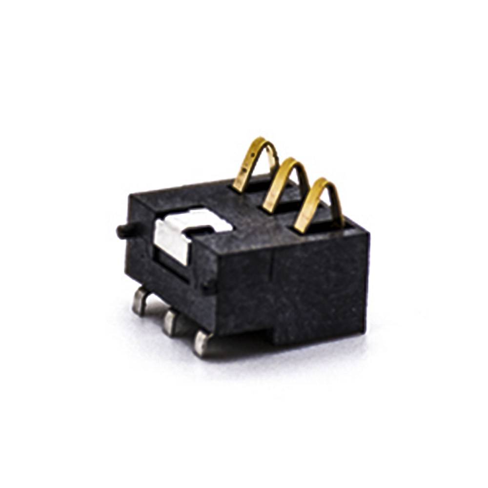 Elecbee 3 Pin DC Power Connector 7.0H Gold Plating PCB Mount 2.5PH Horizontal Battery Connector