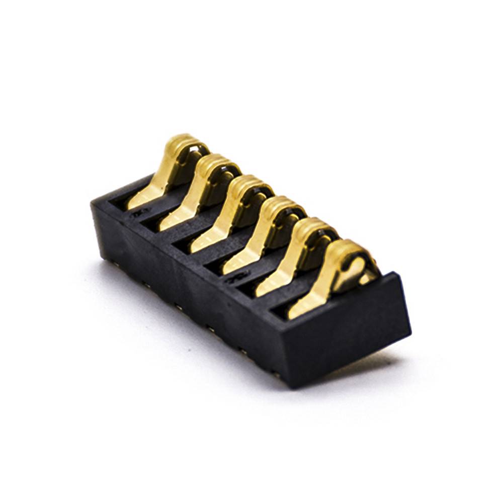Elecbee 6 Pin Connectors 4.75H PCB Mount Gold Plating 4.25PH Mobile Phone Lithium Battery Connector