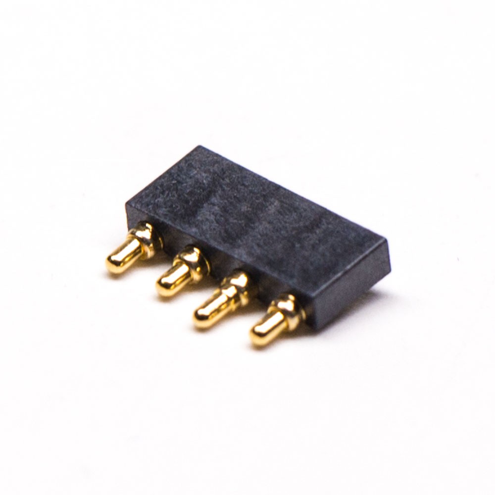 Elecbee High Density Pogo Pin Connector Multi Pin Series Flat Solder 4 Pin Brass 2.5MM