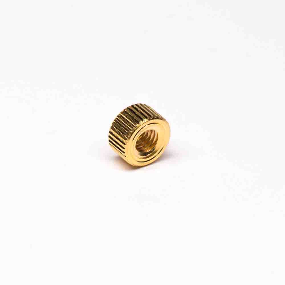 Elecbee Nut Hardware Brass Surface Rolling Pattern