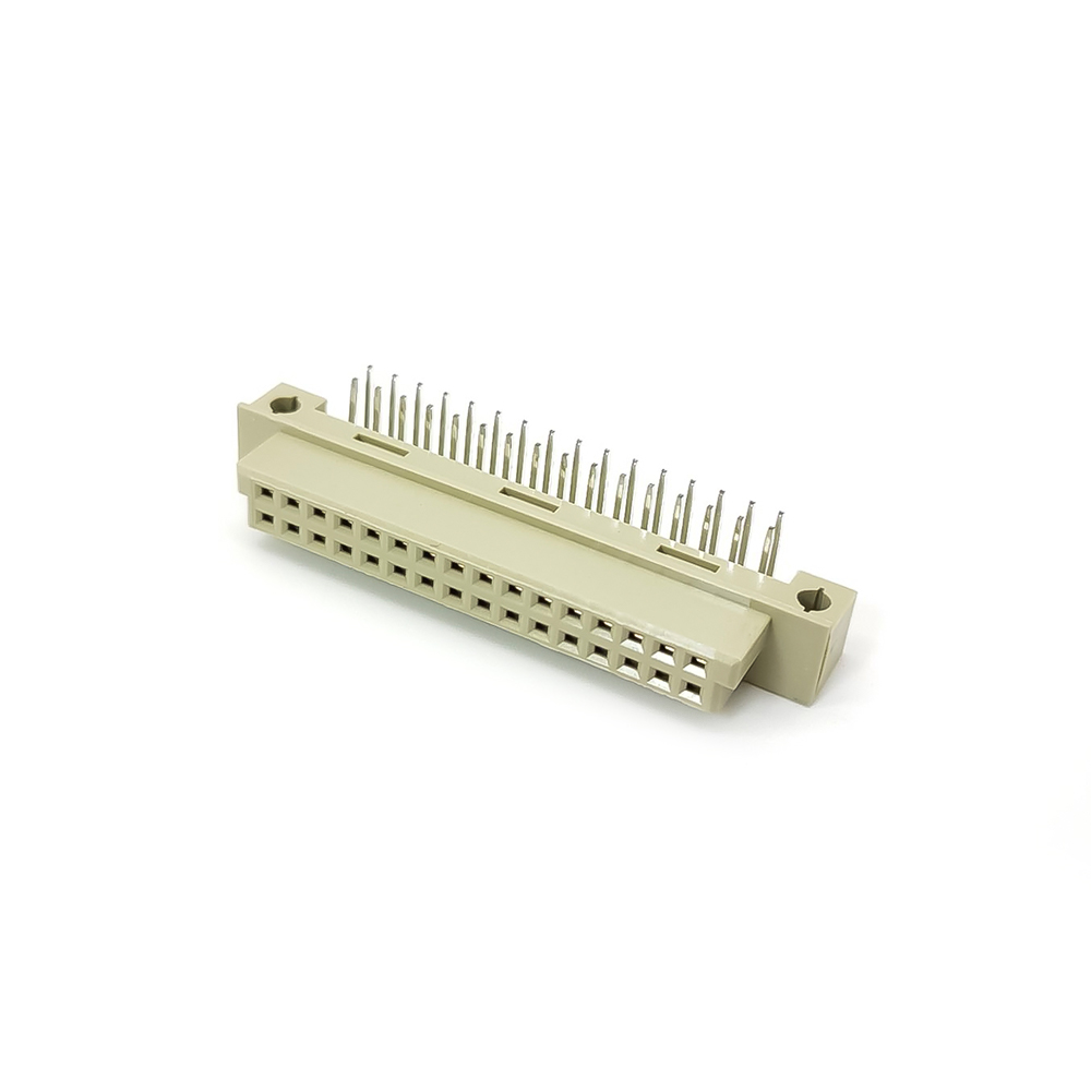 Elecbee Din 41612 Connector Female PH2.54mm 32PIN（A+B）Angled European Socket Through Hole for PCB Mount