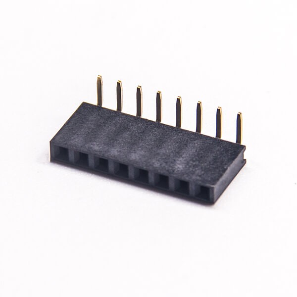 Elecbee 10pcs ángulo recto de una sola fila hembra encabezado 2.54mm Picth Y tipo 8 manera DIP