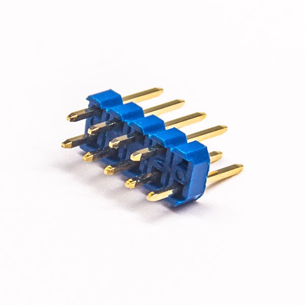 Elecbee 10pcs 9 Pin PCB Header Dual Row Blue Plastic 2.54mm Picth 180 Degree