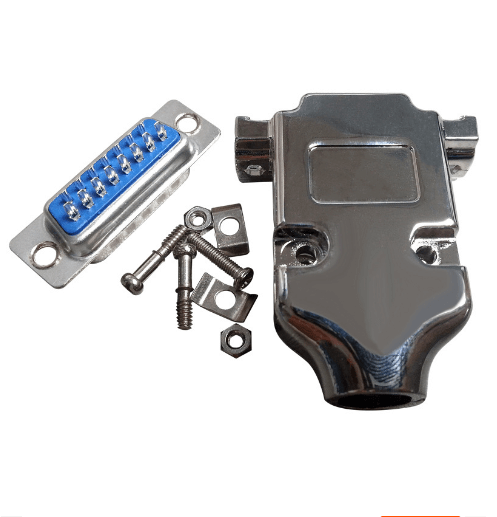 Elecbee D SUB 15 Shell 15Pin Zinc Alloy Silver VGA15