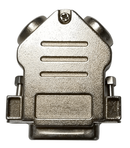 Elecbee D SUB 15 Shell 45 degrees Dual control cable 15Pin Zinc Alloy Silver HDB26 3W3 7W2