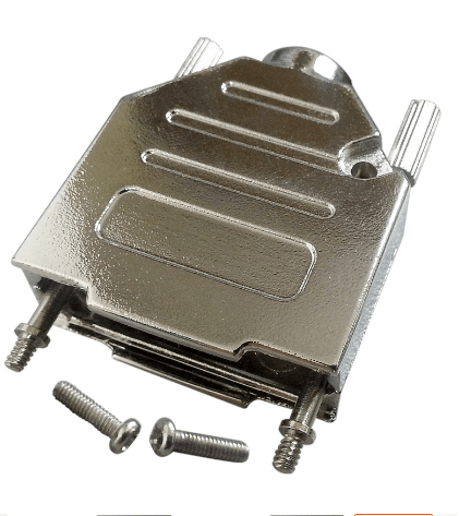 Elecbee D SUB 15 Shell Solder 15Pin Zinc Alloy Silver 