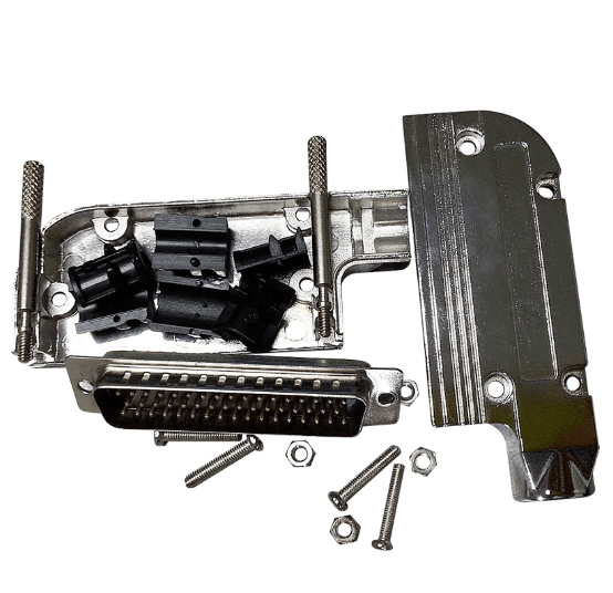 Elecbee D SUB 50 Shell Right Angled Cable 50Pin Zinc Alloy Silver HDB78P 