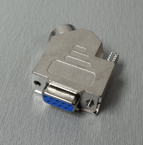 Elecbee D SUB 9 Shell Angle of 45 degrees Cable 9Pin Zinc Alloy Silver Cable RS232 