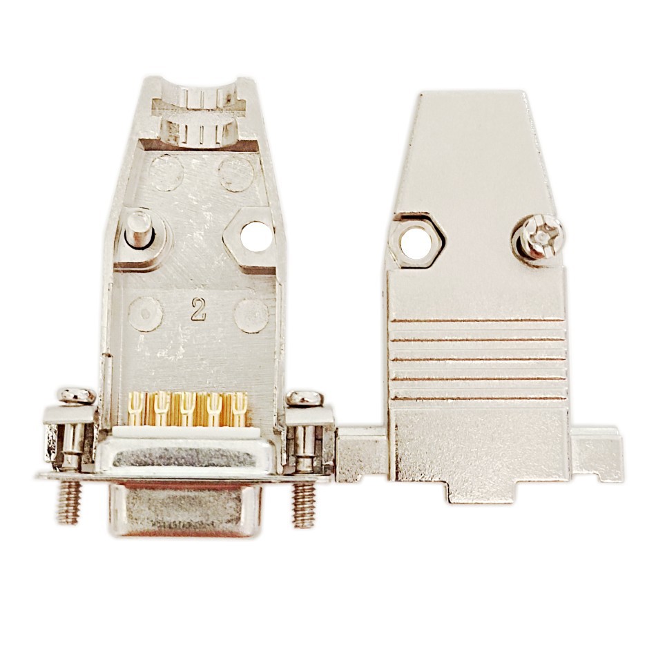 Elecbee D SUB 9 Shell COM VGA serial port 9pin Zinc Alloy Silver 