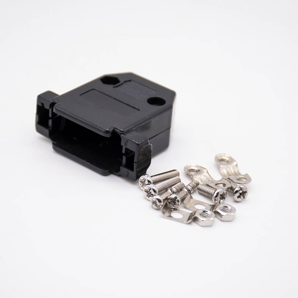 Elecbee D Sub Shell Plastic Housing For D-sub 15Pin Black Dust Cover