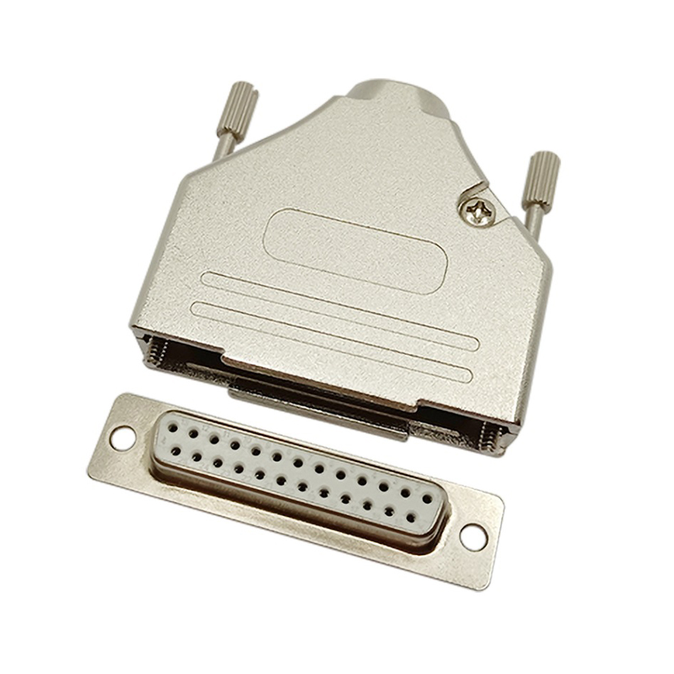 Elecbee D SUB25 Shell 25pin Zinc Alloy Silver HDB44