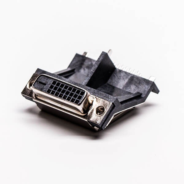 Elecbee 显示器接口dvi母头架高居中塑料支架平口带鱼叉接PCB板