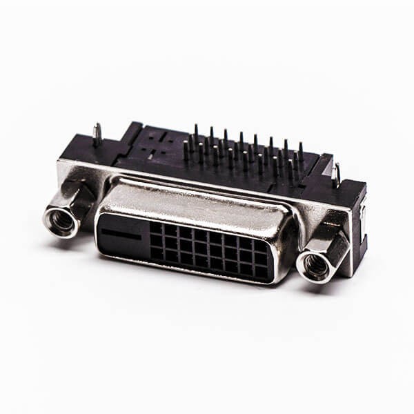 Elecbee DVI Female Right Angled Connector Black for PCB Mount