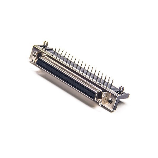 Elecbee 68 PIN SCSI Connector HPDB Angled Jack Through Hole Panel Mount