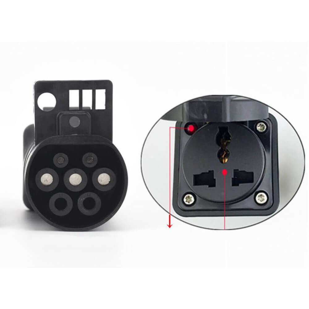 Elecbee Elektrikli Araç Şarj Adaptörü 7 Delikli Dişi - Erkek Güç Kaynağı Soketi
