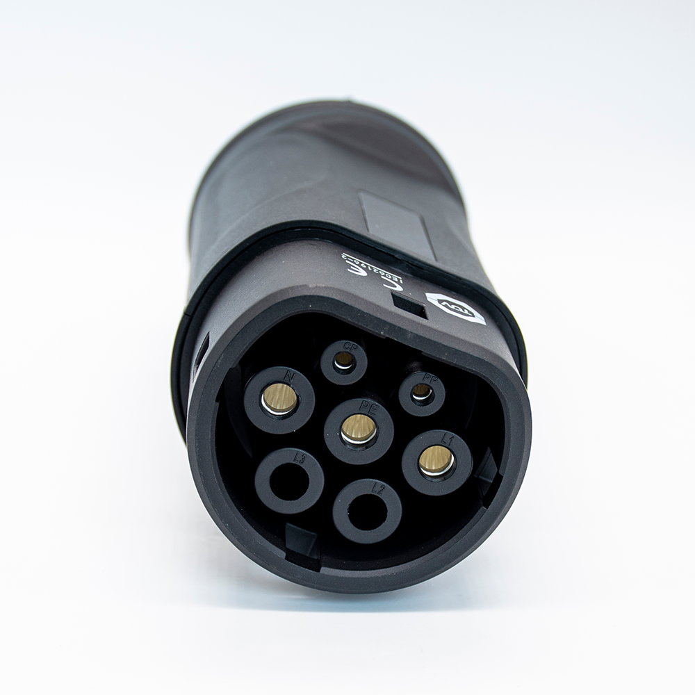 Elecbee Type 1 to Type 2 Adapter EV / PHEV Charging Charge Cable Adapter Adaptor Converter 32A