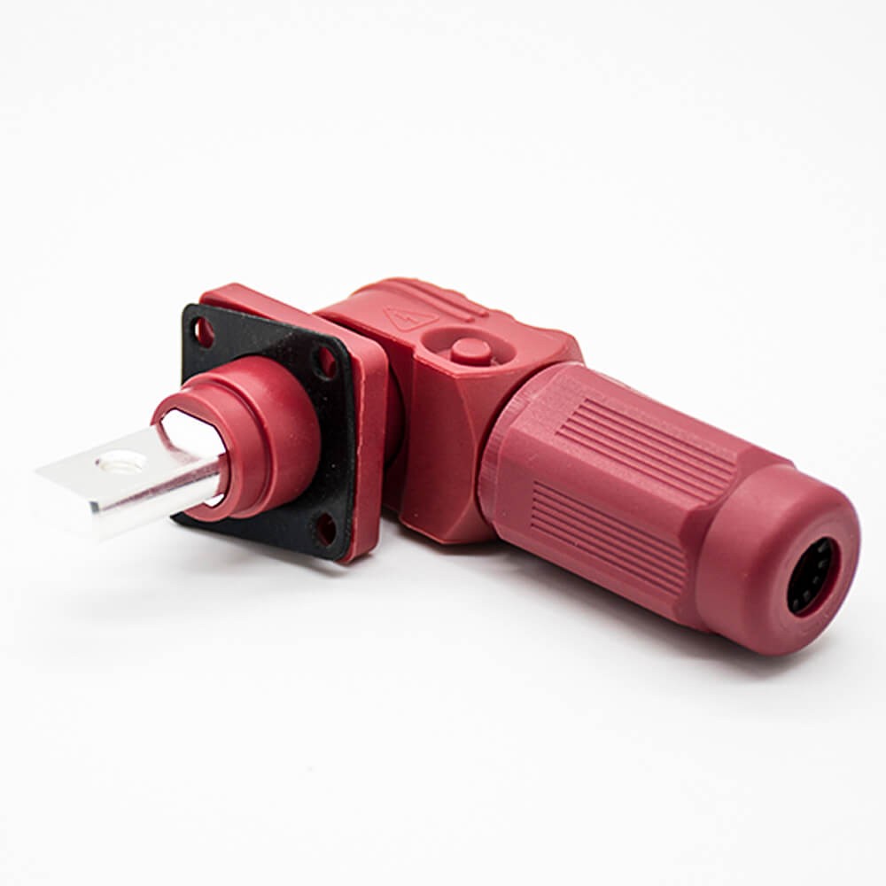 Elecbee Più crimp ad angolo retto spina e socket 12 mm rossa IP65 300A HV Connettori Plug+Socket
