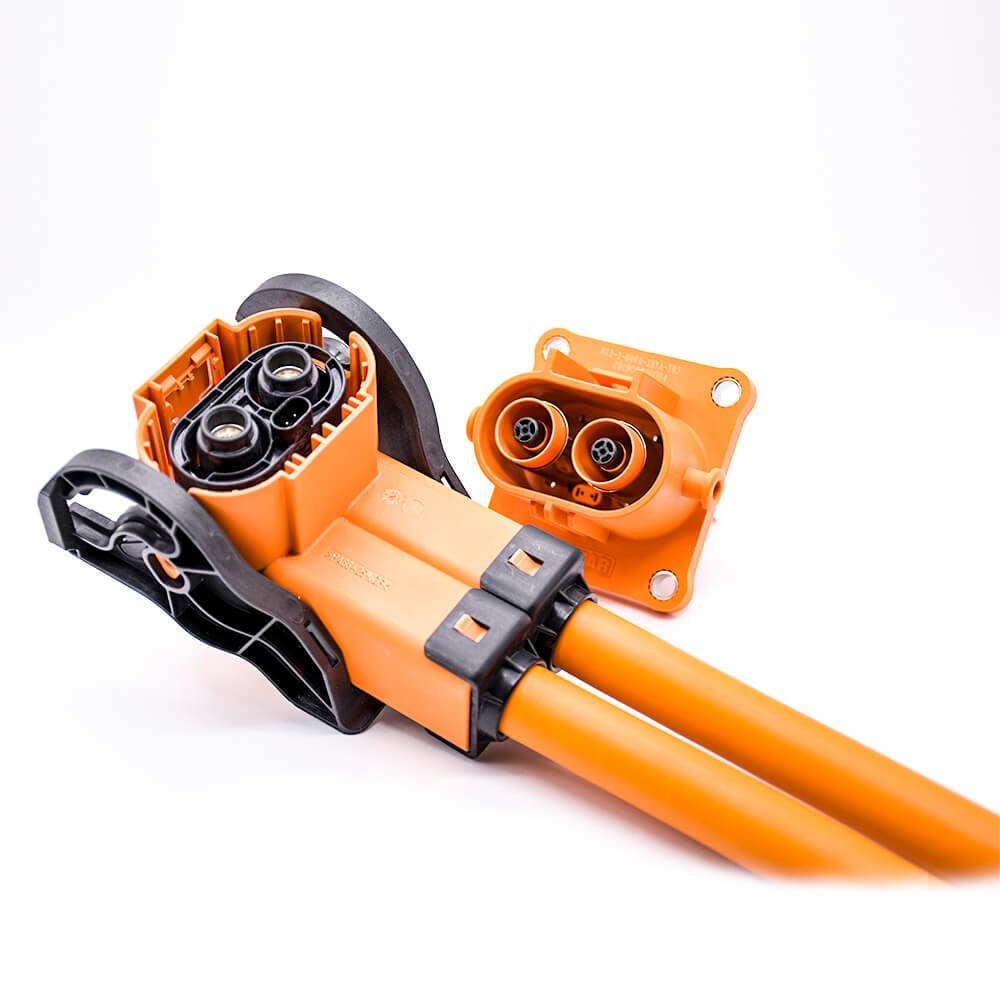 Elecbee HVIL 2pin Right Angle Plastic  200A 50mm² IP67  HVIL Series Connector