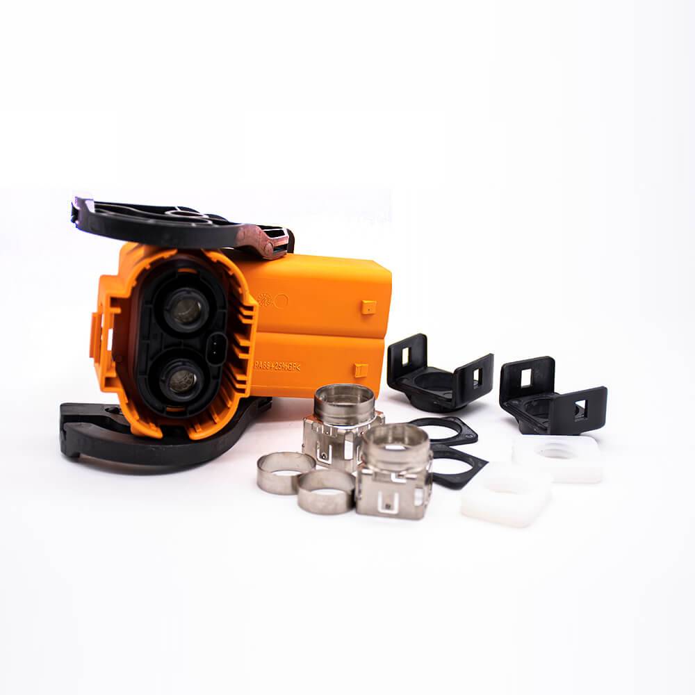 Elecbee HVIL 2pin Right Angle Plastic Plug 200A 50mm² IP67  HVIL Series Connector