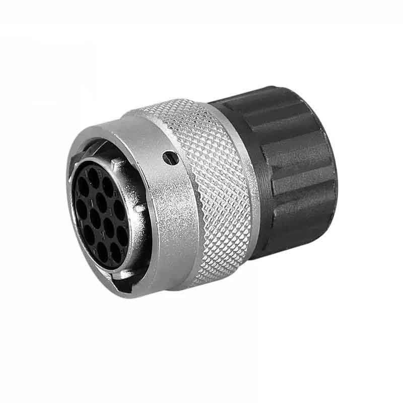 Elecbee 12芯新能源汽车连接器 压接端子 塑料尾罩 直式插头 12个母端子