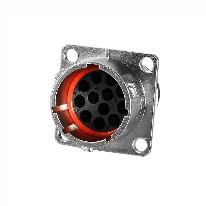 Elecbee 12芯新能源汽车连接器 压接端子  直式插座 12个公端子