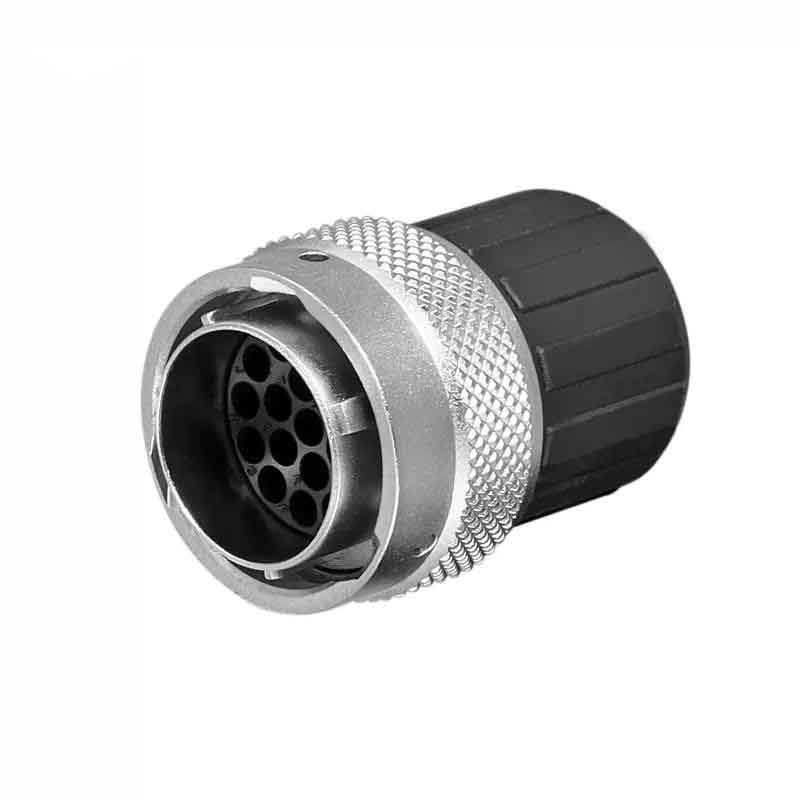 Elecbee 19芯新能源汽车连接器 压接端子 塑料尾罩 直式公插头 19个公端子