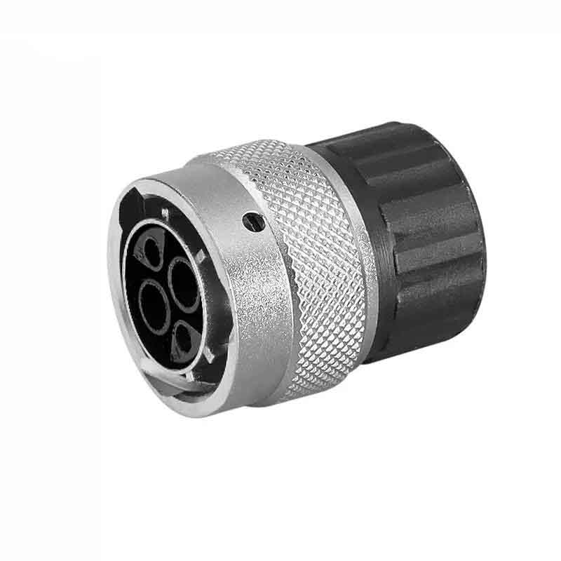 Elecbee 2芯新能源汽车连接器 压接端子 塑料尾罩 直式插头 2个母端子