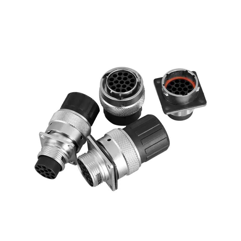 Elecbee 3芯新能源汽车连接器 压接端子  直式插座 3个公端子