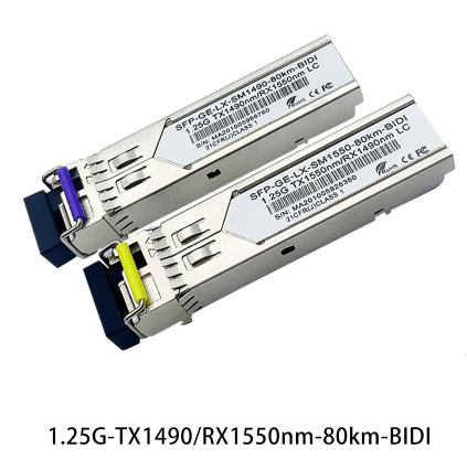 Elecbee 10G Fiber Transceiver LC Interface SFP+ BIDI SMF TX1490/RX1550 80KM DDM