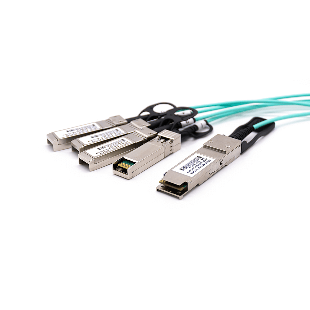 Elecbee QSFP-4*10G-AOC1M 40G QSFP+ 850nm QSFP+to4SFP+ MMF Optical Transceiver Module