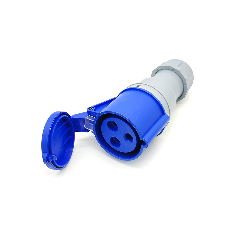 Elecbee IEC 60309 Movable Socket 32A 3pin 220V-250V 50/60Hz 3P 6h 2P+E Waterproof IP44 CEE Industrial Socket With Spring-Loaded Cap