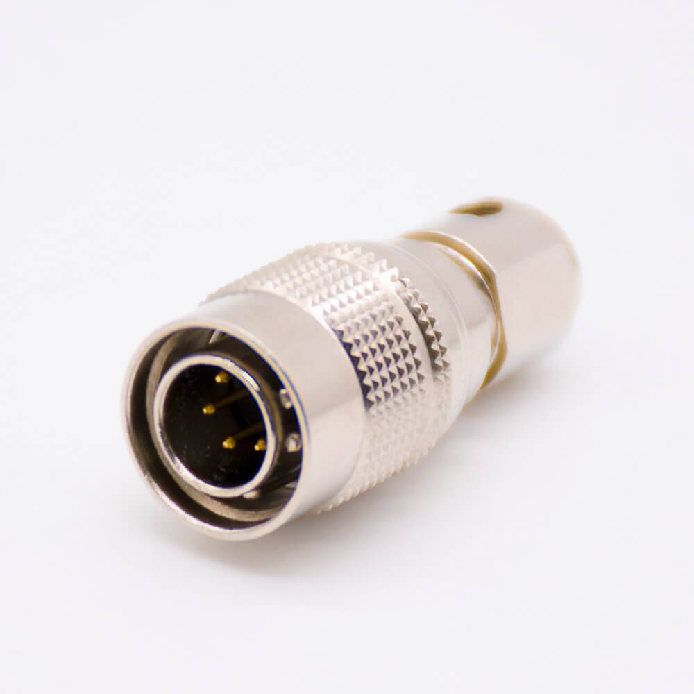 HR10 Elecbee 남성 플러그 6 핀 스트레이트 솔더 컵 케이블 원형 푸시-풀 커넥터 5pcs