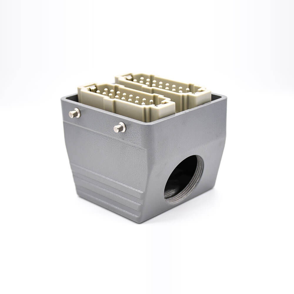 Elecbee Heavy Duty Multi Pin Connector PG29 32Pin Hasp H32B Shell Male female Butt-Joint Side Cable Entry Bulkhead Mounting