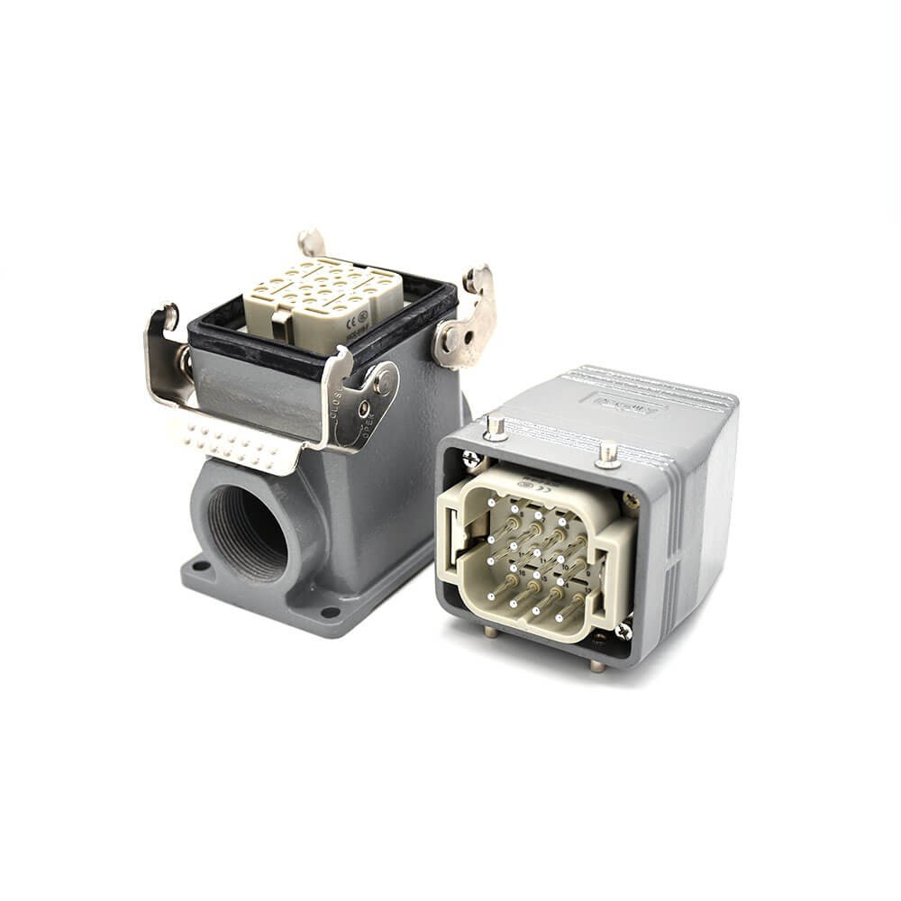 Elecbee Crimper For Heavy Duty Connectors H6T High Surface Mounting M32 Silver Plating 16Pin Male Docking Type Female