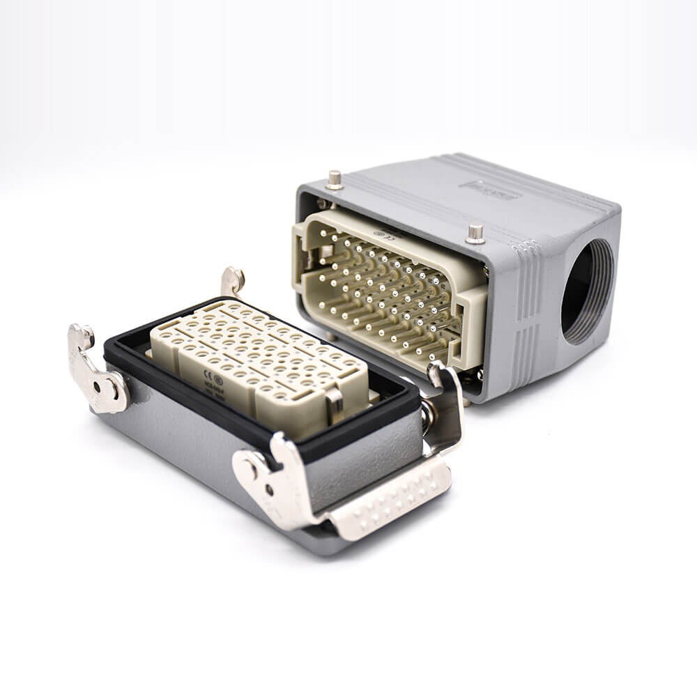 Elecbee HDC Connector 40Pin Male female Butt-Joint Hasp Side Entry Type High Side Cable Ently H16T Shell M40