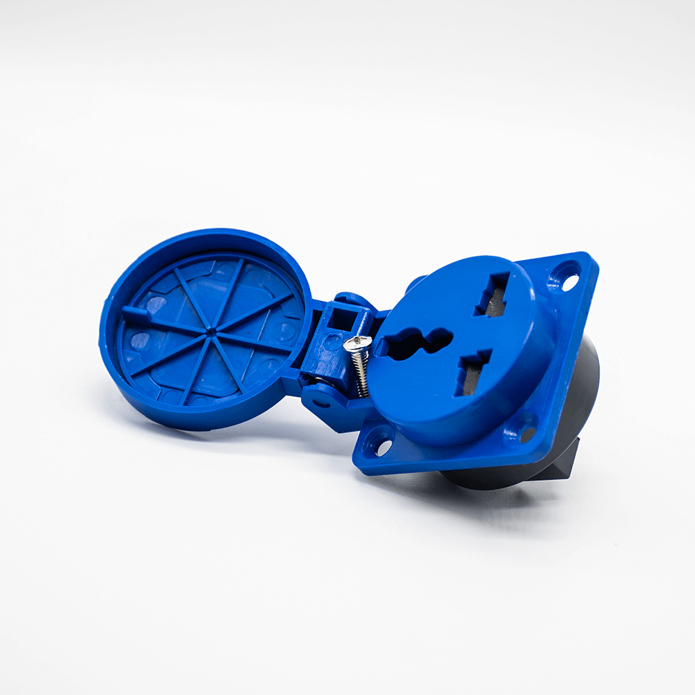 Elecbee Industrial Connector Socket 3P 10A 220V-250V 2P+E 6h IP44 Panel Mount